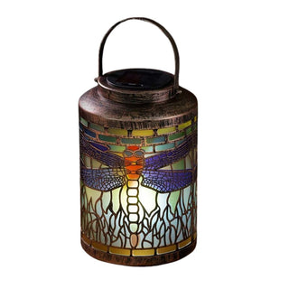 Smart Solar Tiffany Dragonfly Lantern