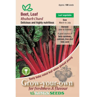 Kings Seeds Leaf Beet Rhubarb Chard Rhs Agm