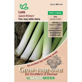 Kings Seeds Leek Giant Winter