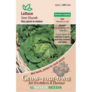 Kings Seeds Lettuce Tom Thumb