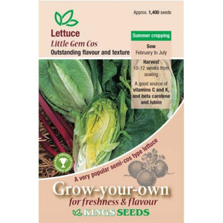 Kings Seeds Lettuce Little Gem Cos Rhs Agm
