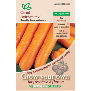 Kings Seeds Carrot Early Nantes 2