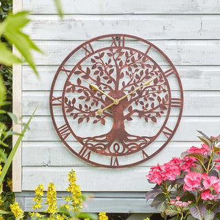 Tree of Life Wall Clock - Bronze 24"