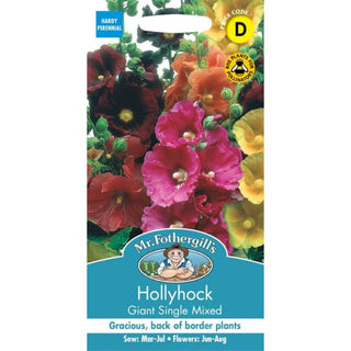 Mr Fothergills Hollyhock Giant Single Mixed
