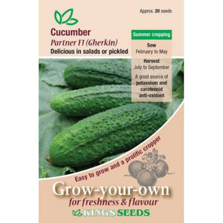 Kings Seeds Cucumber Partner F1 (Gherkin)