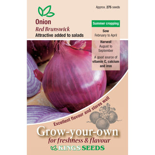 Kings Seeds Onion Red Brunswick