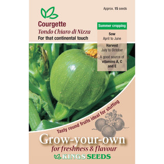 Kings Seeds Courgette Tondo Di Nizza