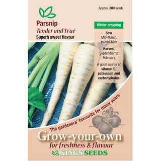Kings Seeds Parsnip Tender And True