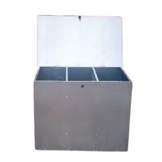 Zoar's Ark Large Galvanised Feed Bin 3 Partition