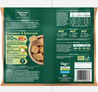 Natures Menu Frozen Nuggets Chicken & Salmon