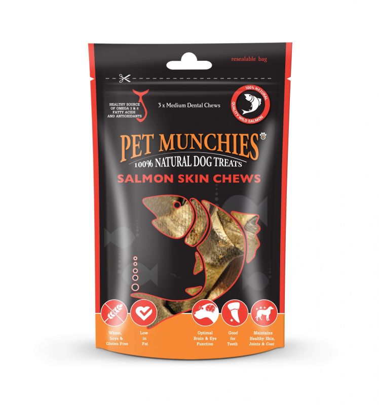 Pet Munchies Dog Treats Salmon Chew Medium 90g