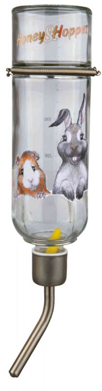 Trixie Honey & Hopper Glass Water Bottle 500ml