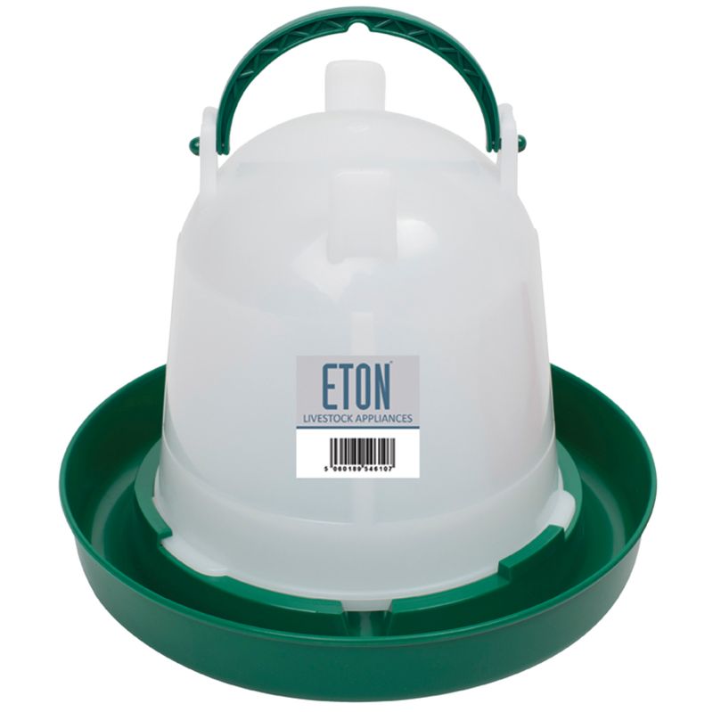 Eton Plastic Green & White Drinker With Handle 1.5l