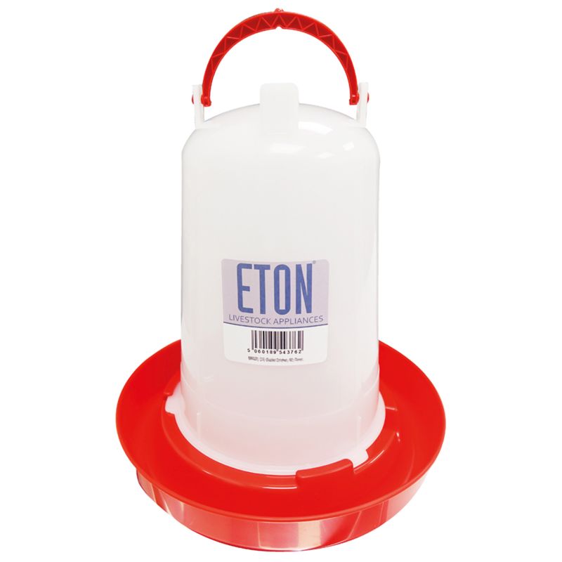 Eton Red & White Plastic Drinker With Handle 1.5l
