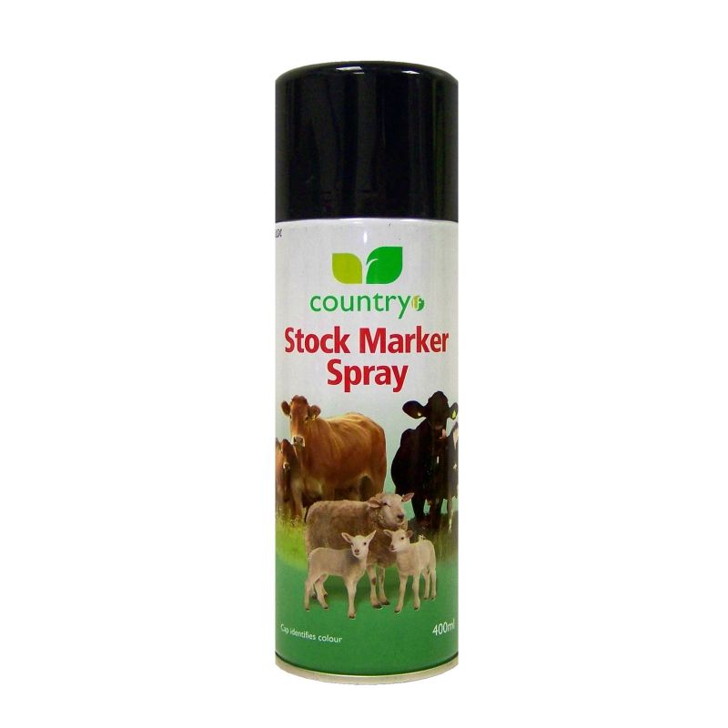 Country Uf Stock Marker Spray Black 400ml