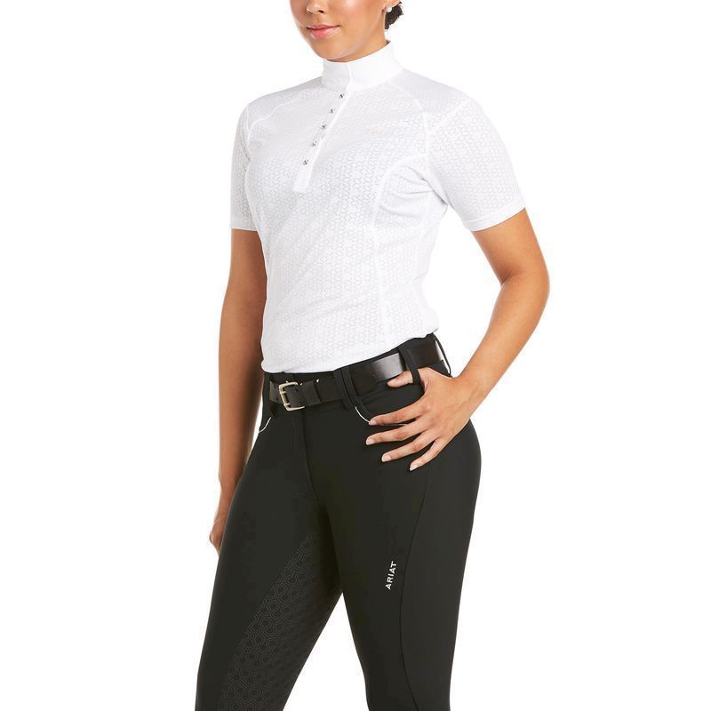 Ariat Womens Showstopper 2.0 Short Sleeve Show Shirt White XS