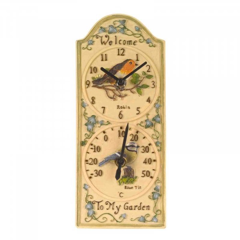 Smart Birdberry Wall Clock & Thermometer