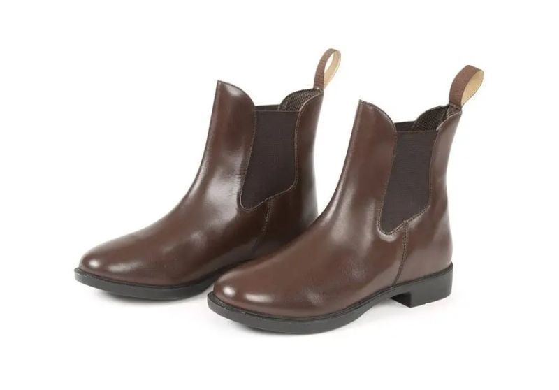 Bridleway Childrens Leather Jodhpur Boots Brown C31/12