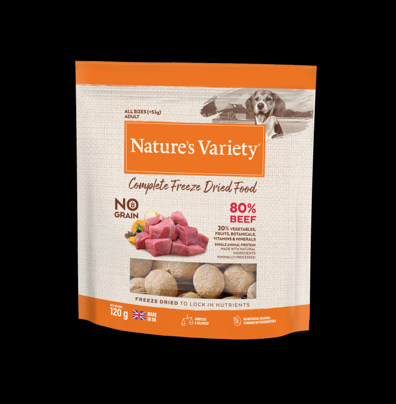 Natures Variety Complete Freeze Dried Dog Food With Beef 120g