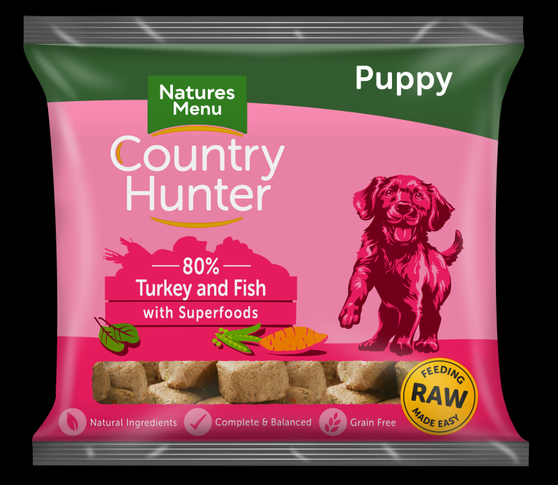 Country Hunter Frozen Nuggets Puppy with Turkey & White Fish 1kg