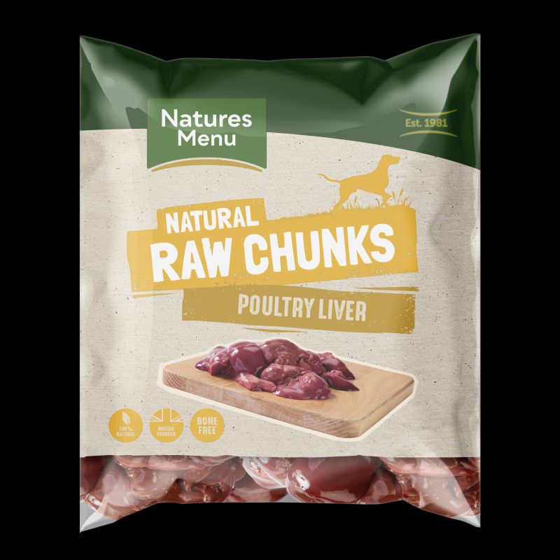 Natures Menu Frozen Raw Chews Chew Poultry Liver 1kg