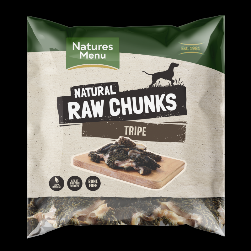 Natures Menu Frozen Raw Chews Chew Tripe Chunks 1kg