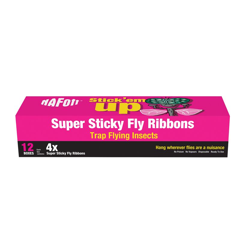 Naf Off Stick 'em Up Super Sticky Fly Ribbons 4pack