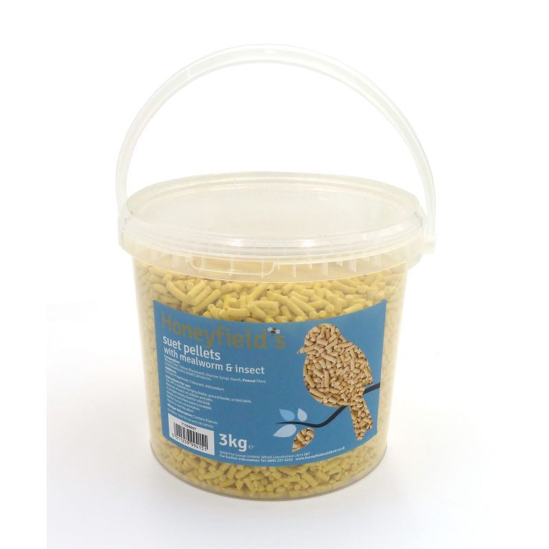 Honeyfields Suet Pellets Mealworm & Insect Tub 3kg