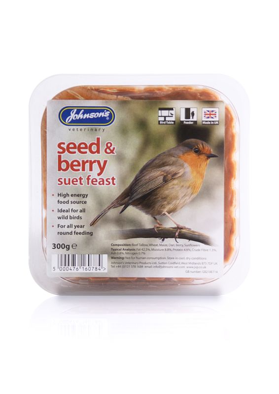 Johnson's Seed And Berry Suet Feast 300g