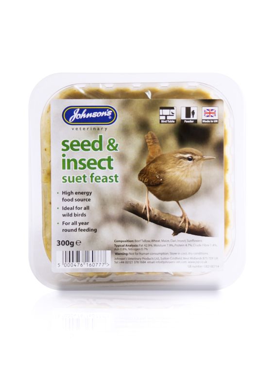 Johnsons Seed And Insect Suet Feast 300g