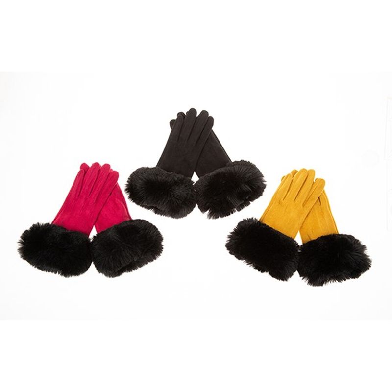 Jd Luxury Fur Trim Gloves