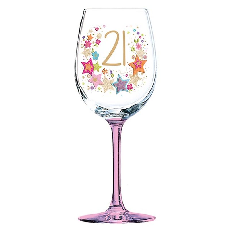 Jd Lulu Birthday Wine Glass 21