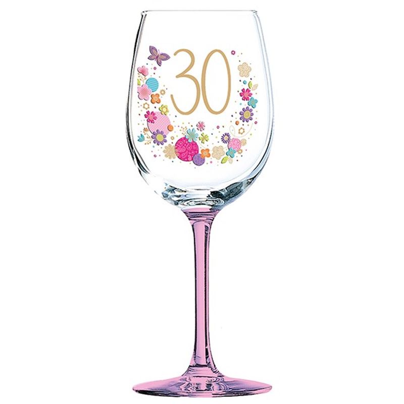 Jd Lulu Birthday Wine Glass 30