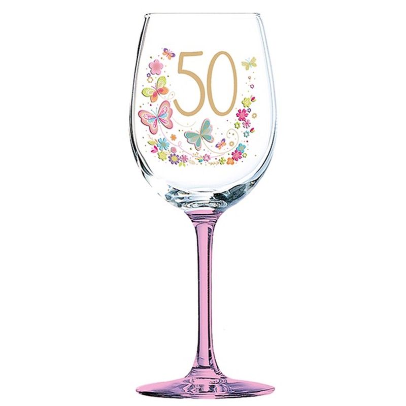 Jd Lulu Birthday Wine Glass 50
