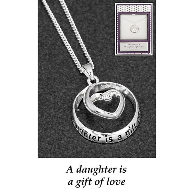 Jd Equilibrium Silver Plated Heart Necklace Daughter