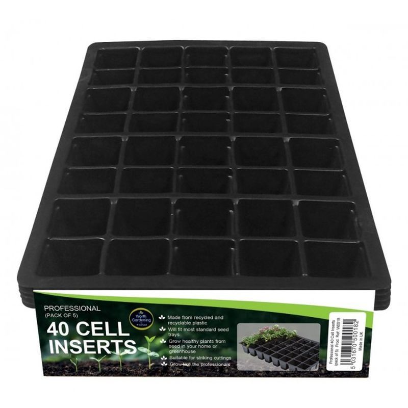 40 Cell Inserts Black 5pack