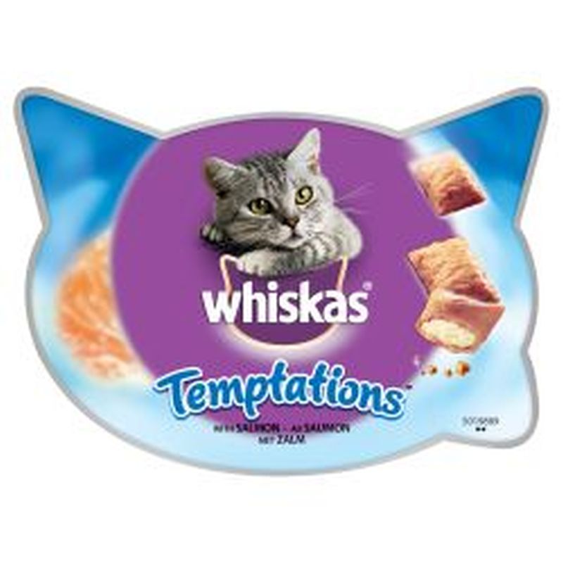 Whiskas Temptations Cat Treats With Salmon 60g 60g