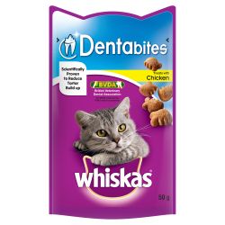 Whiskas Dentabites Cat Treats With Chicken 50g 50g