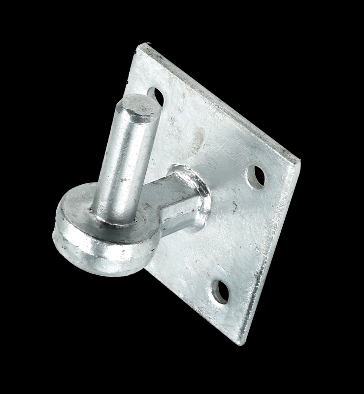 Gate Hanger On 4" X 4" Square Plate Galvanised 3/4"