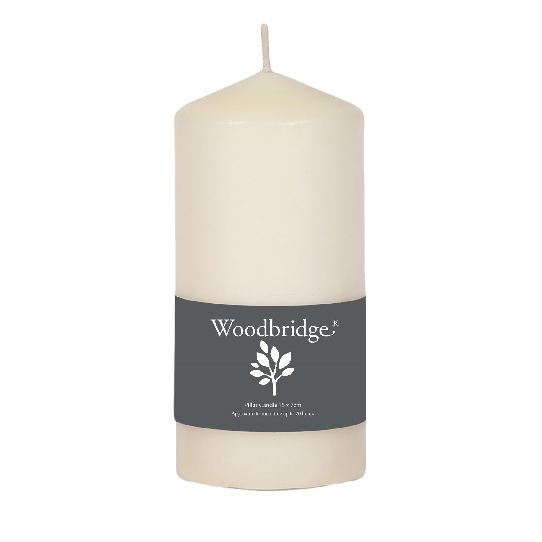 Aromatize Pillar Candle White 15x7cm