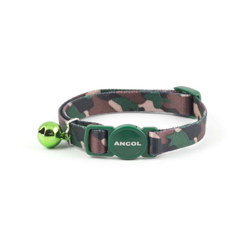 Ancol Cammo Safety Cat Collar Green