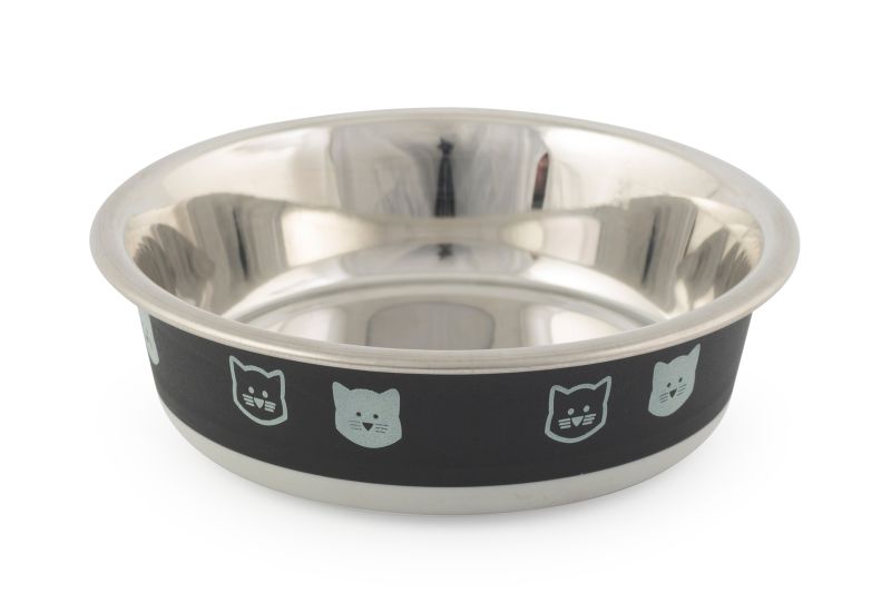 Ancol Fusion Stainless Steel Cat Bowls Black