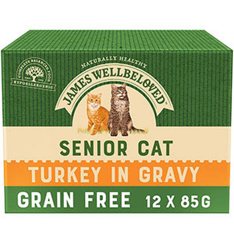 James Wellbeloved Senior Cat Pouch With Turkey Grain Free 12 x 85g