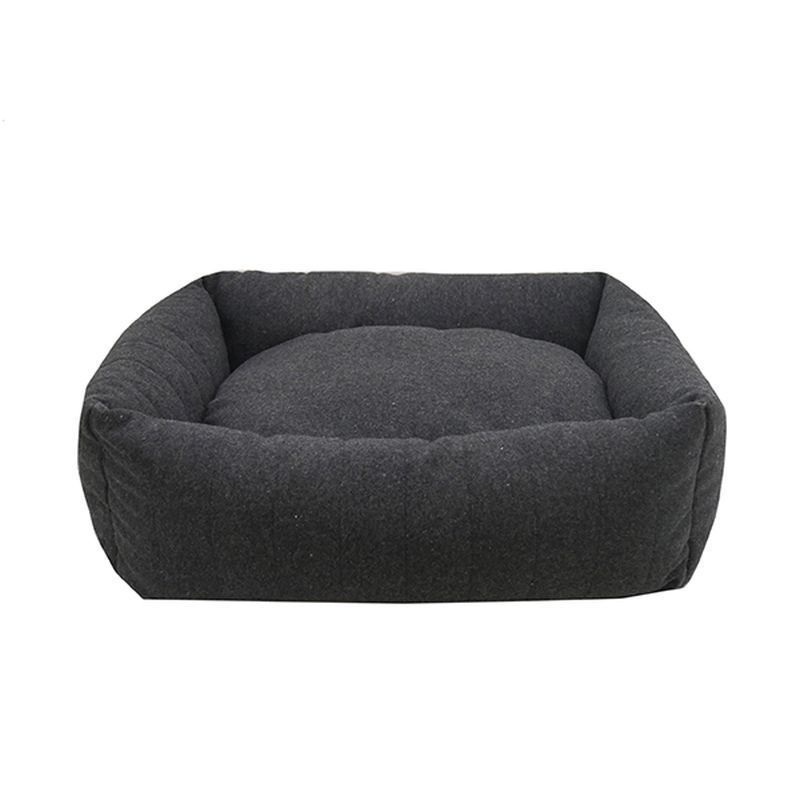 Rosewood Grey Felt with Memory Foam Square Bed Large