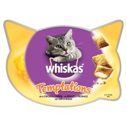 Whiskas Temptations Cat Treats With Chicken & Cheese 60g