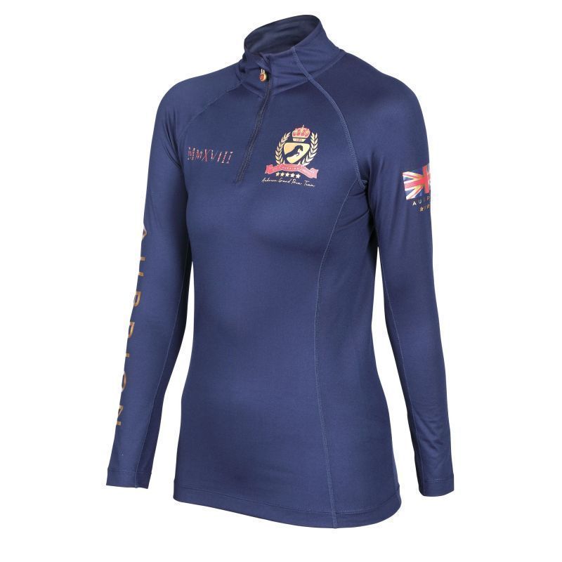 Aubrion Team Long Sleeve Base Layer Navy XX Small