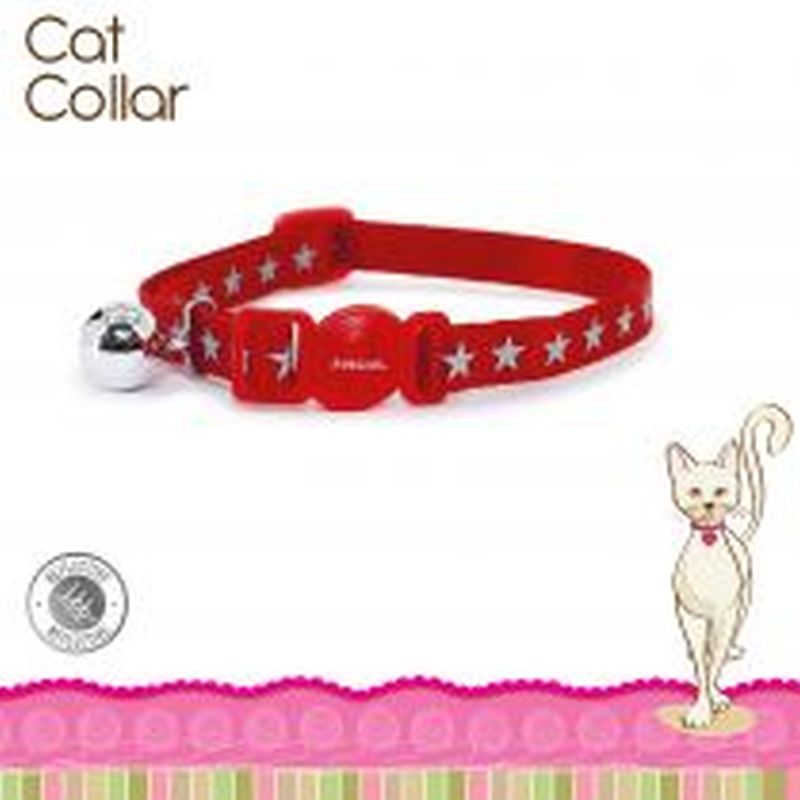 Ancol Reflective Red Star Cat Collar