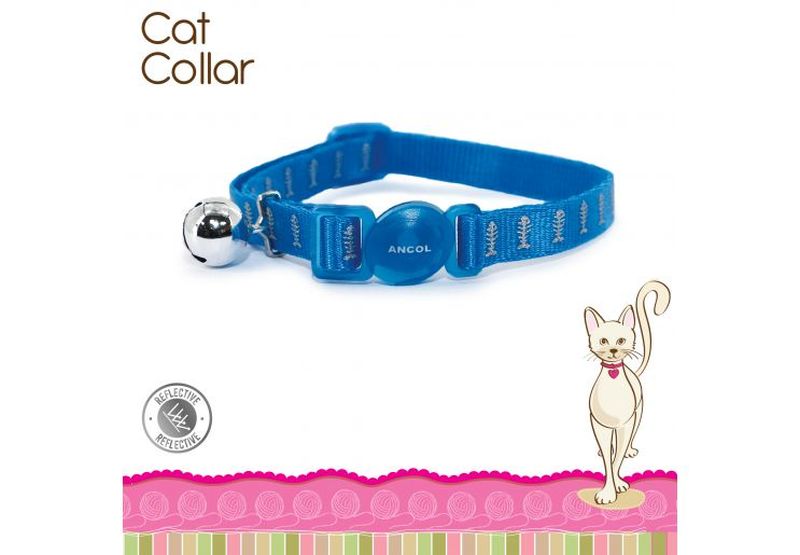 Ancol Reflective Blue Fish Cat Collar