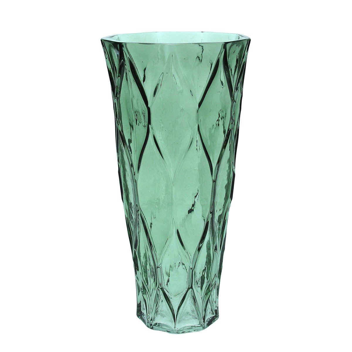 Gisela Graham Green Trellis Glass Vase, Medium