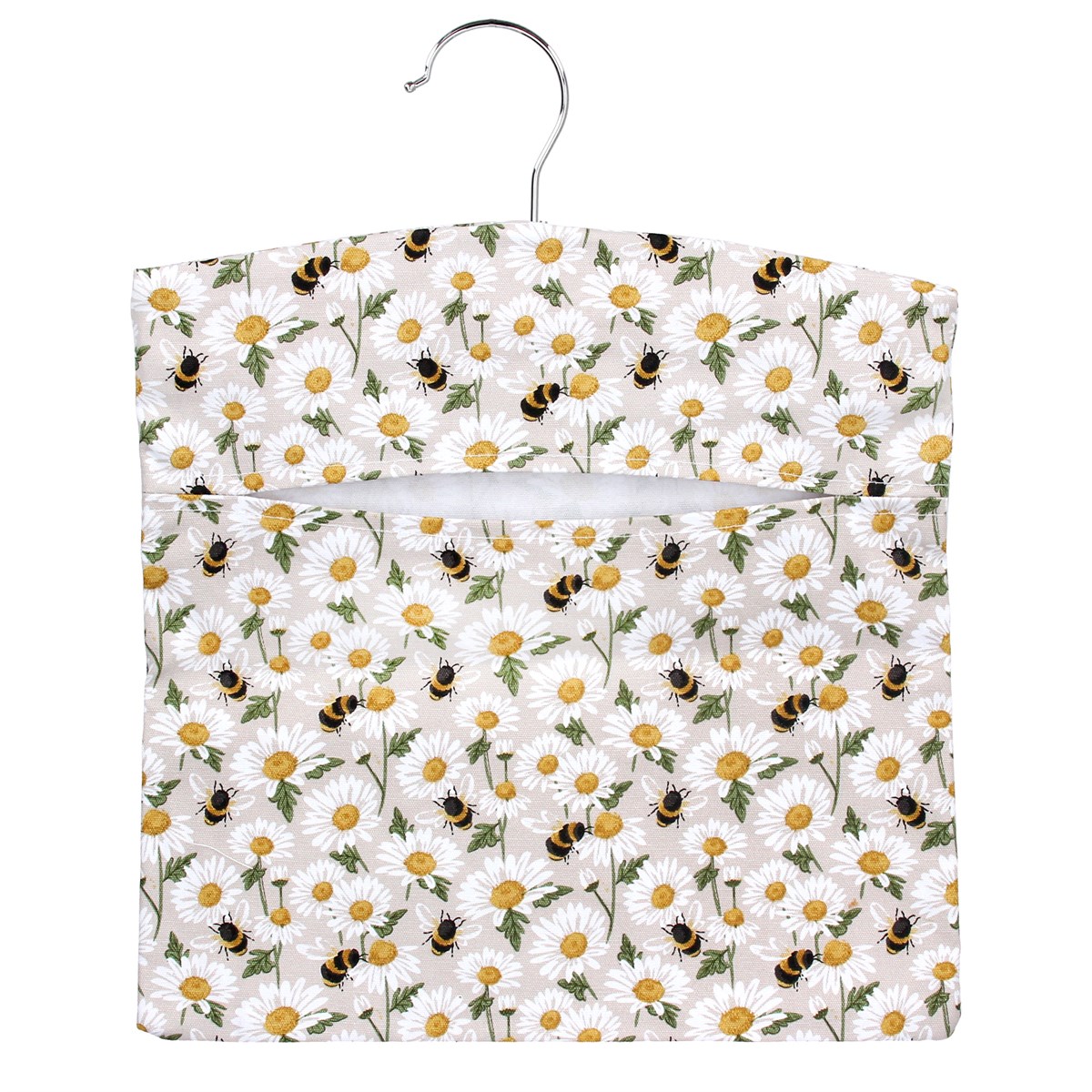 Gisela Graham Daisy Bee Fabric Peg Bag